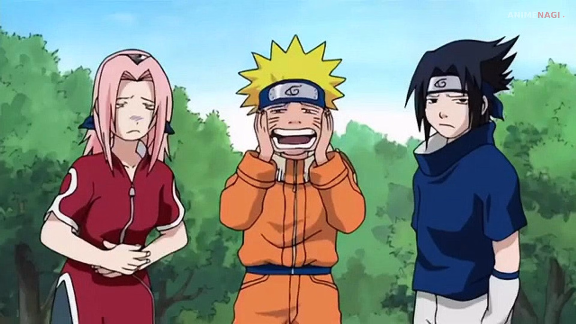 Naruto Uzumaki, Sasuke Uchiha, and Sakura Haruno