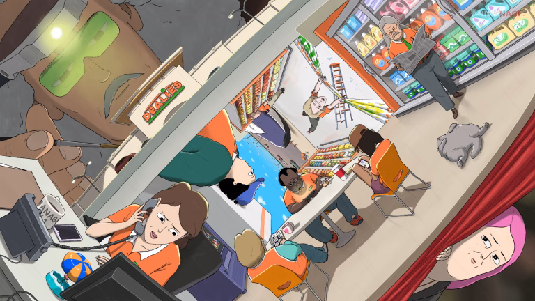Netflix’s New Animated Comedy Dealies Turns a Retail Store Into Pure Chaos